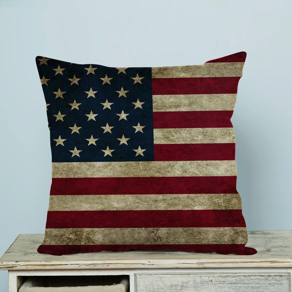 GCKG American Flag Pillow Case Pillow Cover Pillow Protector Two Sides