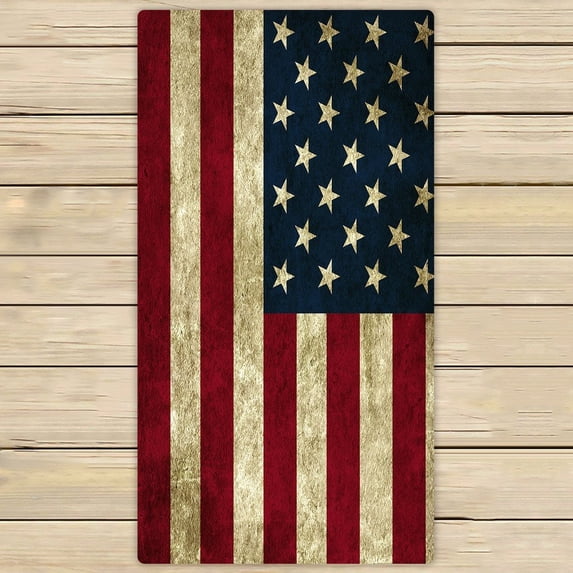GCKG American Flag Towels,American Flag Beach Bath Towels Bathroom Body Shower Towel Bath Wrap For Home,Outdoor and Travel Use Size 30x56 inches