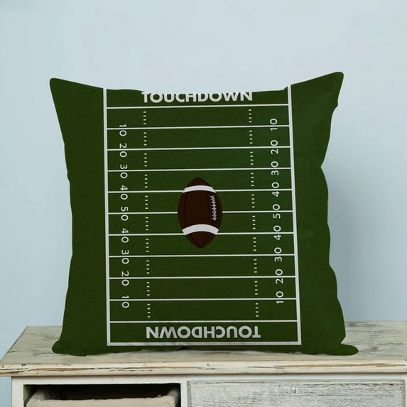 GCKG American Football Field Pillow Case Pillow Cover Pillow Protector Two Sides 20 x 20 Inches