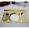 thumbnail image 1 of GCKG Animal Placemat, African Wildlife Zebras in Sunrise Landscape Placemat 12x18 Inch,Set of 2, 1 of 1