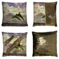 thumbnail image 1 of GCKG Art Pillowcase, Couple of Dolphins Jumping from the Water Reversible Mermaid Sequin Pillow Case Home Decor Cushion Cover 16x16 inches, 1 of 3