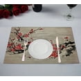 thumbnail image 1 of GCKG Asian Placemat, Plum Blossom Traditional Chinese Painting Placemat 12x18 Inch,Set of 2, 1 of 1
