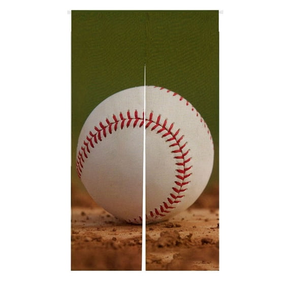 GCKG Baseball Sports Doorway Curtain Japanese Noren Curtains Door Curtain Entrance Curtain Size 85x150cm