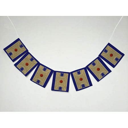 GCKG Basketball Ground Banner Bunting Garland Flag Sign for Home Family Party Decoration