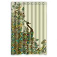 thumbnail image 1 of GCKG Beautiful Peacock Pattern Waterproof Polyester Shower Curtain and Hooks Size 48x72 inches, 1 of 4