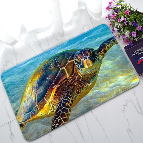 GCKG Big Sea Turtle Non-Slip Doormat Indoor/Outdoor/Bathroom Doormat 30 x 18 Inches