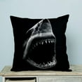 thumbnail image 1 of GCKG Black Shark Pillow Case Pillow Cover Pillow Protector Two Sides 18 x 18 Inches, 1 of 2