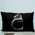 thumbnail image 1 of GCKG Black Shark Pillow Case Pillow Cover Pillow Protector Two Sides 20 x 30 Inches, 1 of 2