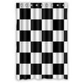 thumbnail image 1 of GCKG Black White Checkered Pattern Bathroom Shower Curtain, Shower Rings Included 100% Polyester Waterproof Shower Curtain 48x72 inches, 1 of 4