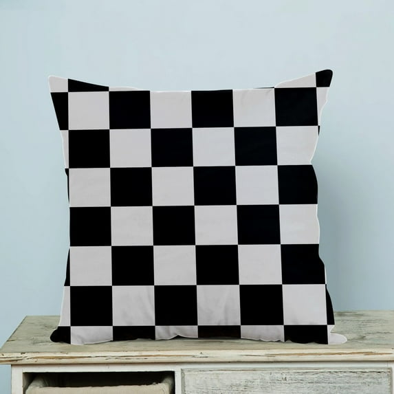 GCKG Black White Checkered Pattern Pillow Case Pillow Cover Pillow Protector Two Sides 20 x 20 Inches