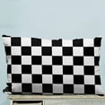 thumbnail image 1 of GCKG Black White Checkered Pattern Pillow Case Pillow Cover Pillow Protector Two Sides 20 x 30 Inches, 1 of 2