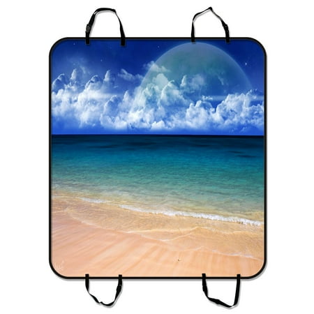 GCKG Blue Seashore Pet Car Seat Cover Dog Car Seat Mat Hammock Cargo Mat Trunk Mat For Cars Trucks and SUV 54x60 inches