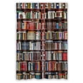 thumbnail image 1 of GCKG Bookshelf Library Bathroom Shower Curtain, Shower Rings Included 100% Polyester Waterproof Shower Curtain 48x72 Inches, 1 of 4
