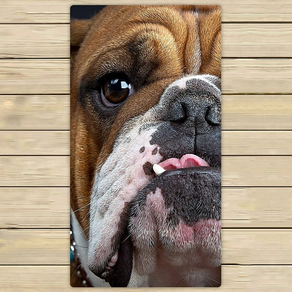 GCKG Bulldog Hand Towel,Spa Towel,Beach Bath Towels,Bathroom Body Shower Towel Bath Wrap Size 30x56 inches