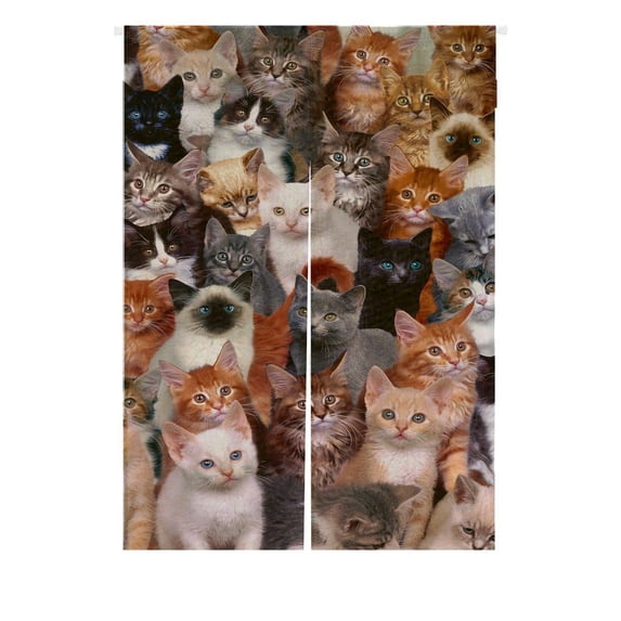 GCKG Cats Background Doorway Curtain Japanese Noren Curtains Door Curtain Entrance Curtain Size 85x120cm