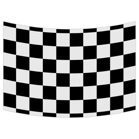 GCKG Checkered Tapestry,Black White Checkered Pattern Wall Hanging Wall Decor Art for Living Room Bedroom Dorm Cotton Linen Decoration Size 90x60 inches