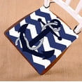 thumbnail image 1 of GCKG Chevron Chair Cushion,Chevron Anchor With Navy Blue Chevron Chair Pad Seat Cushion Chair Cushion Floor Cushion with Breathable Memory Inner Cushion and Ties Two Sides Printing 16x16 inch, 1 of 3