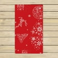 thumbnail image 1 of GCKG Christmas Towels,Xmas Merry Christmas Reindeer Red Beach Bath Towels Bathroom Body Shower Towel Bath Wrap For Home,Outdoor and Travel Use Size 16x28 inches, 1 of 4