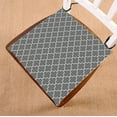 thumbnail image 1 of GCKG Classic Grey and White Quatrefoil Chair Pad Seat Cushion Chair Cushion Floor Cushion with Breathable Memory Inner Cushion and Ties Two Sides Printing 18x18 inches, 1 of 3