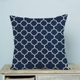 thumbnail image 1 of GCKG Classic Navy Blue Quatrefoil Pillow Case Pillow Cover Pillow Protector Two Sides 18 x 18 Inches, 1 of 2
