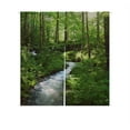 thumbnail image 1 of GCKG Clean Stream And Green Forest Japanese Noren Doorway Curtain Doorway Curtain Door Curtain Entrance Curtain Size 85x90cm, 1 of 4