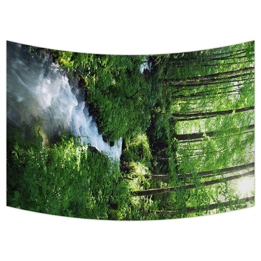 GCKG Clean Stream And Green Forest Tapestry Wall Hanging,Wall Art, Dorm