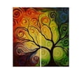 thumbnail image 1 of GCKG Colorful Art Tree Doorway Curtain Japanese Noren Curtains Door Curtain Entrance Curtain Size 85x90 CM, 1 of 4