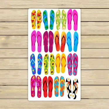 GCKG Colorful Beach Flip Flops Print Towels,Beach Bath Pool Sprot Travel Hand Spa Towel Size 16x28 inches