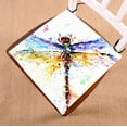 thumbnail image 1 of GCKG Colorful Dragonfly Art Chair Pad Seat Cushion Chair Cushion Floor Cushion with Breathable Memory Inner Cushion and Ties Two Sides Printing 18x18 inches, 1 of 3