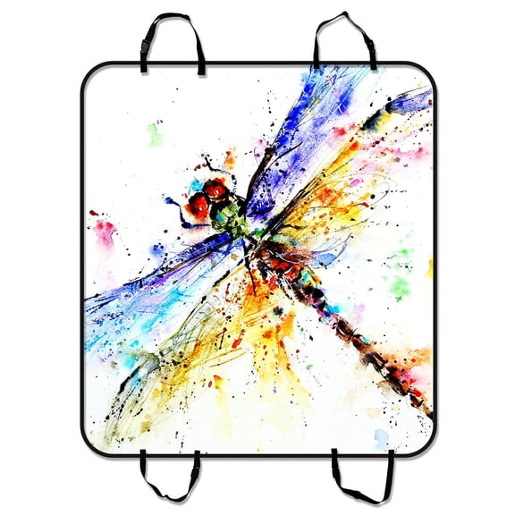 GCKG Colorful Dragonfly Art Pet Car Seat Cover Dog Car Seat Mat Hammock Cargo Mat Trunk Mat For Cars Trucks and SUV 54x60 inches