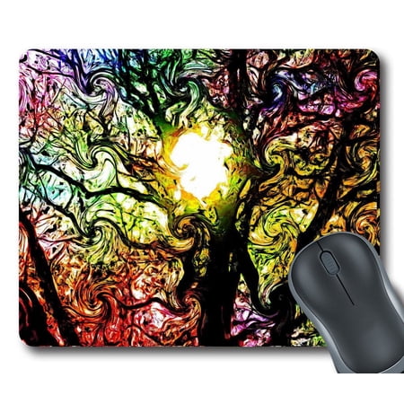 GCKG Colorful Dreams Tree Mouse Pad Personalized Unique Rectangle Gaming Mousepad 9.84"(L) x 7.87"(W)