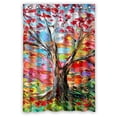 thumbnail image 1 of GCKG Colorful Oil Painting Tree Pattern Bathroom Shower Curtain, Shower Rings Included 100% Polyester Waterproof Shower Curtain 48x72 inches, 1 of 4