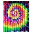 thumbnail image 1 of GCKG Colorful Tie Dye Bathroom Shower Curtain, Shower Rings Included 100% Polyester Waterproof Shower Curtain 60x72 inches, 1 of 4