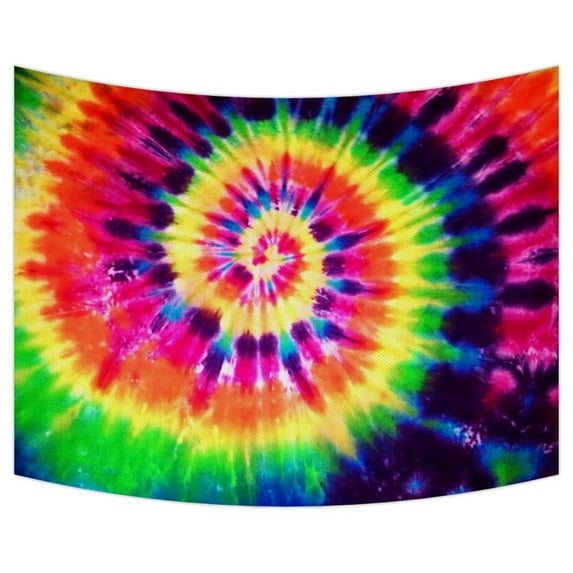 GCKG Colorful Tie Dye Tapestry,Colorful Tie Dye Wall Hanging Wall Decor Art for Living Room Bedroom Dorm Cotton Linen Decoration Size 80x60 inches