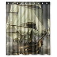 thumbnail image 1 of GCKG Cool Pirate Ship Bathroom Shower Curtain, Shower Rings Included 100% Polyester Waterproof Shower Curtain 60x72 Inches, 1 of 4