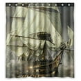 thumbnail image 1 of GCKG Cool Pirate Ship Bathroom Shower Curtain, Shower Rings Included 100% Polyester Waterproof Shower Curtain 66x72 Inches, 1 of 4