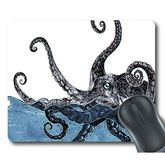 GCKG Creative Octopus Mouse Pad Personalized Unique Rectangle Gaming Mousepad 9.84"(L) x 7.87"(W)