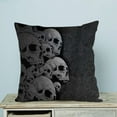 thumbnail image 1 of GCKG Creative Skull Pillow Case Pillow Cover Pillow Protector Two Sides 20 x 20 Inches, 1 of 2