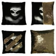 thumbnail image 1 of GCKG Creepy Alien Reversible Mermaid Sequin Pillow Case Home Decor Cushion Cover 20x20 inches, 1 of 3