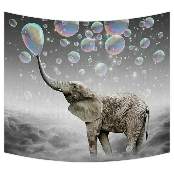 GCKG Cute Animal Elephant Tapestry Wall Hanging,Wall Art, Dorm Decor,Wall Tapestries Size 51x60 inches