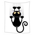 thumbnail image 1 of GCKG Cute Black Cat Bedroom Living Room Art Wall Hanging Tapestry Size 51x60 inches, 1 of 2