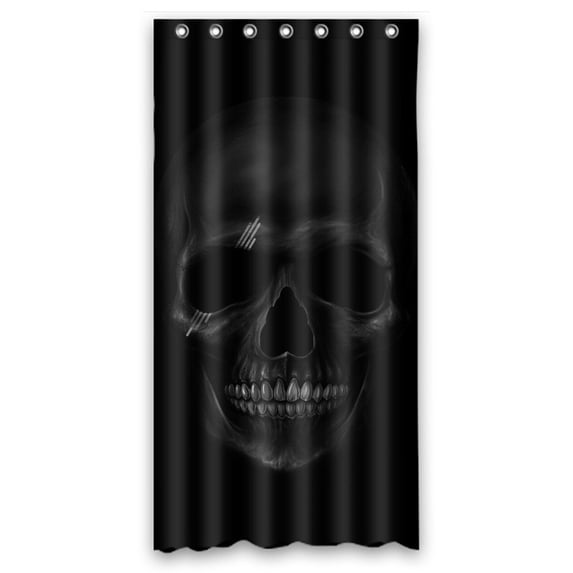 GCKG Dark Skull Bathroom Shower Curtain, Shower Rings Included 100% Polyester Waterproof Shower Curtain 36x72 Inches