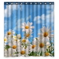 thumbnail image 1 of GCKG Elegant Daisy Flower Blue Sky Bathroom Shower Curtain, Shower Rings Included 100% Polyester Waterproof Shower Curtain 66x72 Inches, 1 of 4