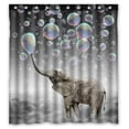 thumbnail image 1 of GCKG Elephant Bathroom Shower Curtain, Shower Rings Included 100% Polyester Waterproof Shower Curtain 66x72 Inches, 1 of 4