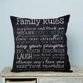thumbnail image 1 of GCKG Family Rules Educational Pillow Case Pillow Cover Pillow Protector Two Sides 18 x 18 Inches, 1 of 2