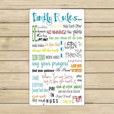 GCKG Family Rules Educational Towels,Beach Bath Pool Sprot Travel Hand Spa Towel Size 16x28 inches