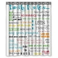thumbnail image 1 of GCKG Family Rules Educational Waterproof Polyester Shower Curtain Bathroom Deco 60x72 inches, 1 of 4
