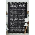 thumbnail image 1 of GCKG Family Rules Educational Window Curtain Kitchen Curtain Size 52(W) x 84 inches (One Piece), 1 of 4