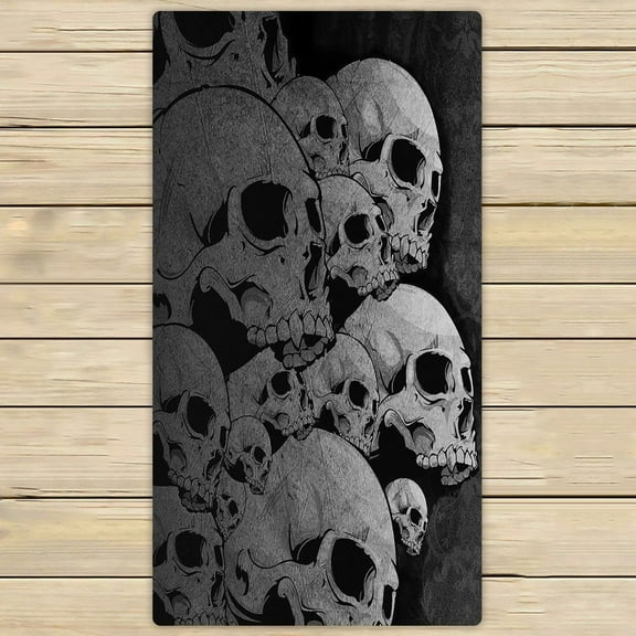 GCKG Fashion Skull Hand Towel,Spa Towel,Beach Bath Towels,Bathroom Body Shower Towel Bath Wrap Size 30x56 inches