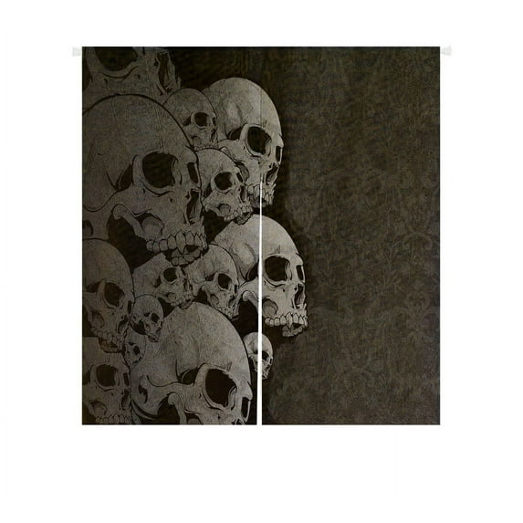 GCKG Fashion Skull Japanese Noren Doorway Curtain Doorway Curtain Door Curtain Entrance Curtain Size 85x90cm